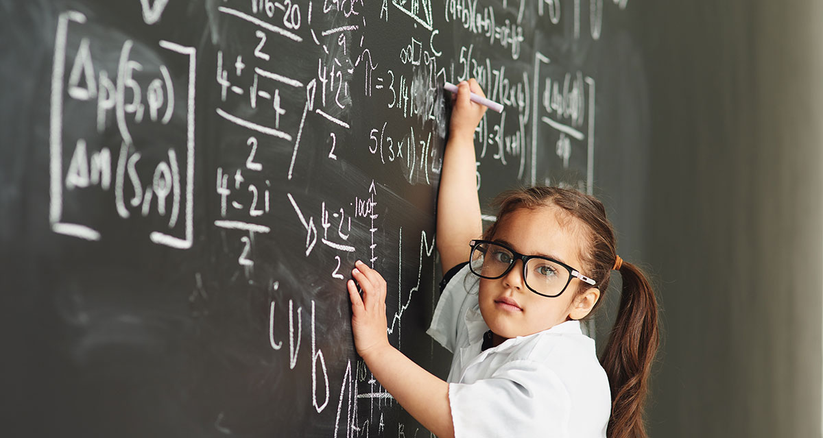 Girl chalkboard